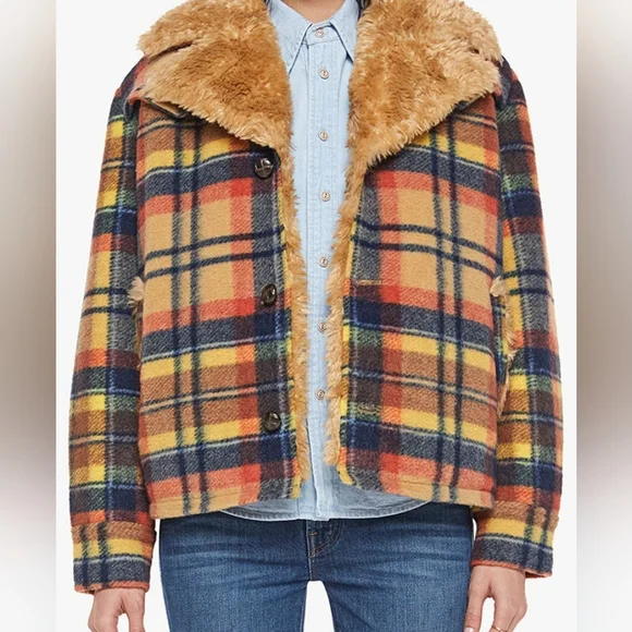 NWT Mother The After School Special Plaid Jacket - Picture 2 of 16